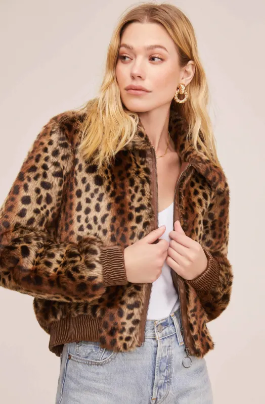 Remy Leopard Jacket sold by Astr