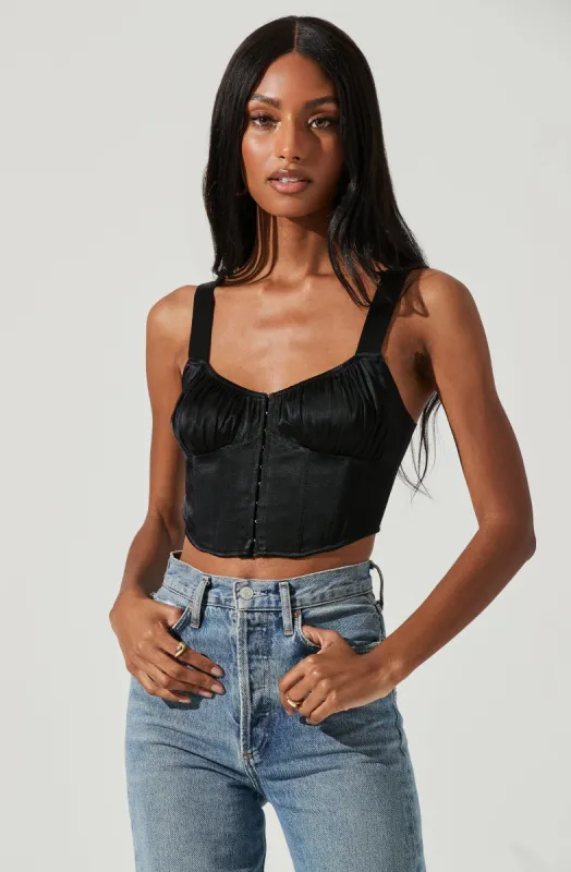 Larinna Hook And Eye Bustier Crop Top sold by Astr