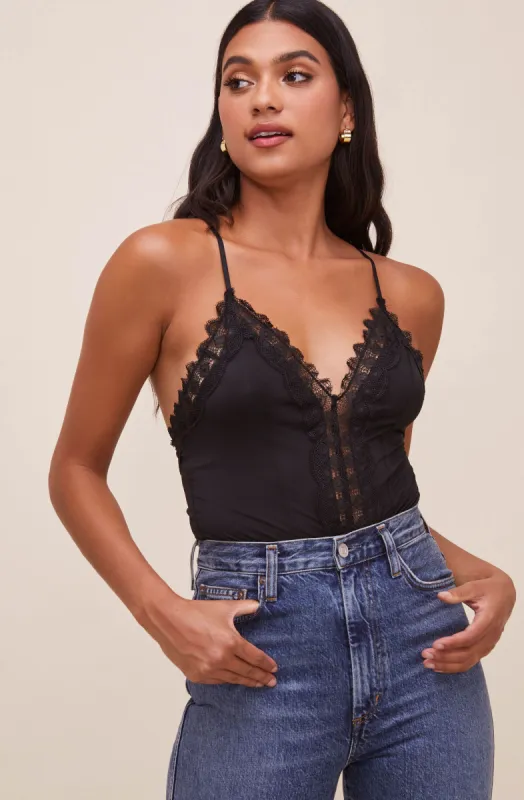 Lace Inset Bodysuit sold by Astr