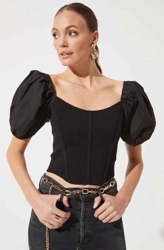 Puff Short Sleeve Top sold by Astr