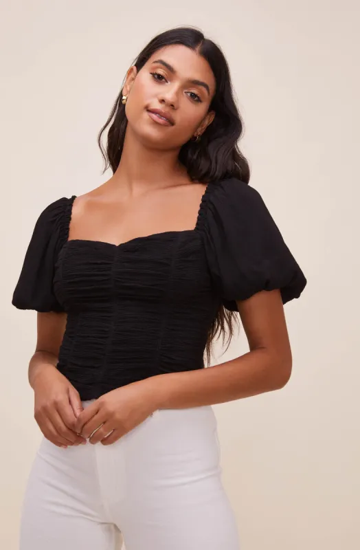 Serafina Sweetheart Neck Top sold by Astr