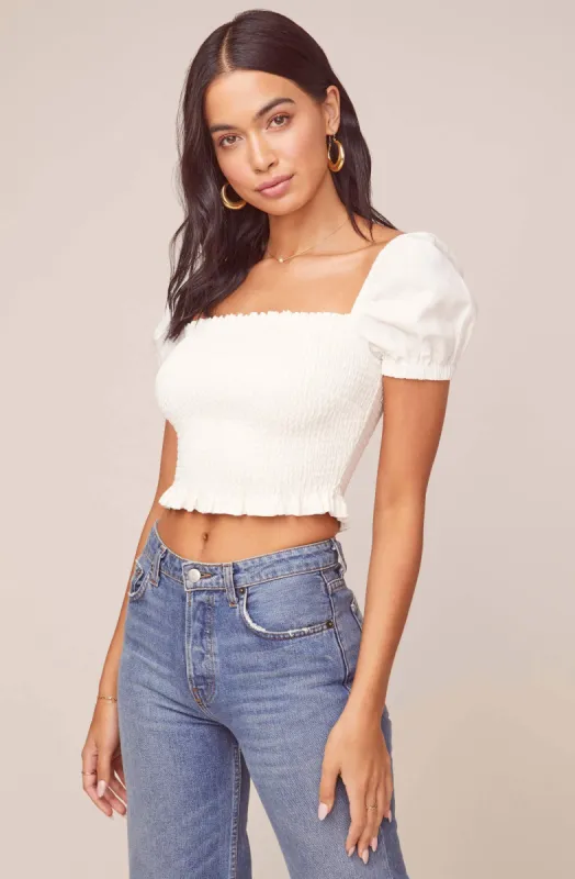 Mason Puff Sleeve Crop Top sold by Astr