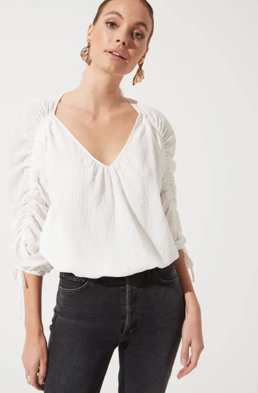 Ruched Long Sleeve Top sold by Astr