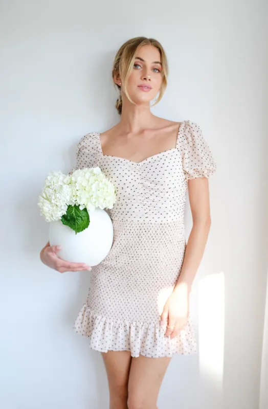 Smocked Mini Dress sold by Astr