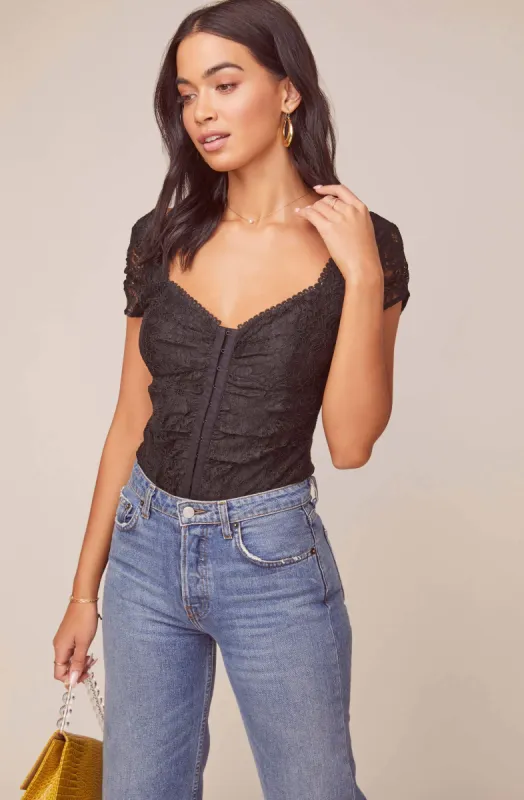 Love Me Not Lace Bodysuit made by Astr