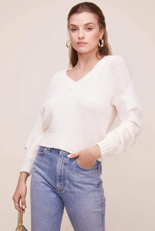 Ruched Sleeve Sweater sold by Astr
