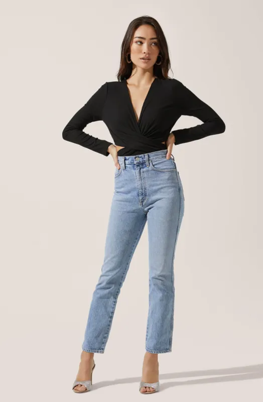 Long Sleeve Side Cutout Bodysuit sold by Astr