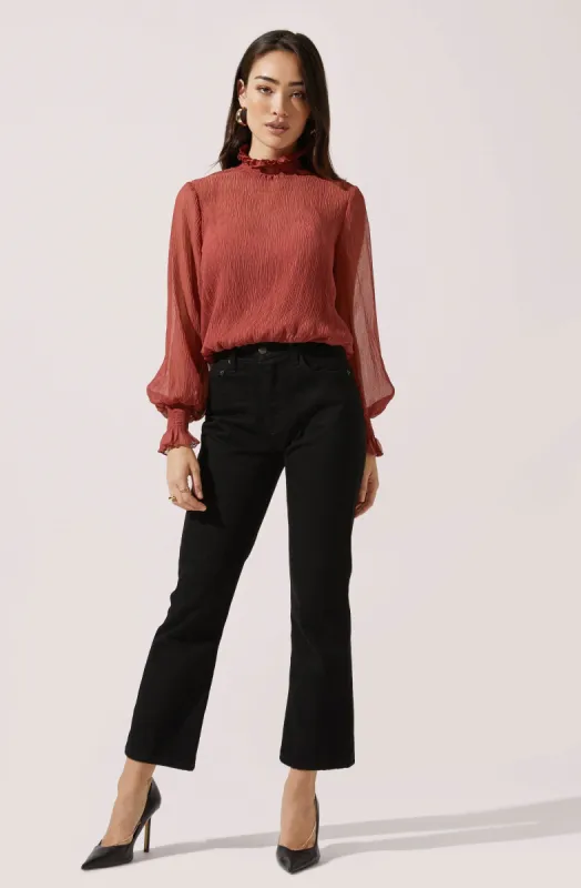 Mock Neck Long Sleeve Top sold by Astr