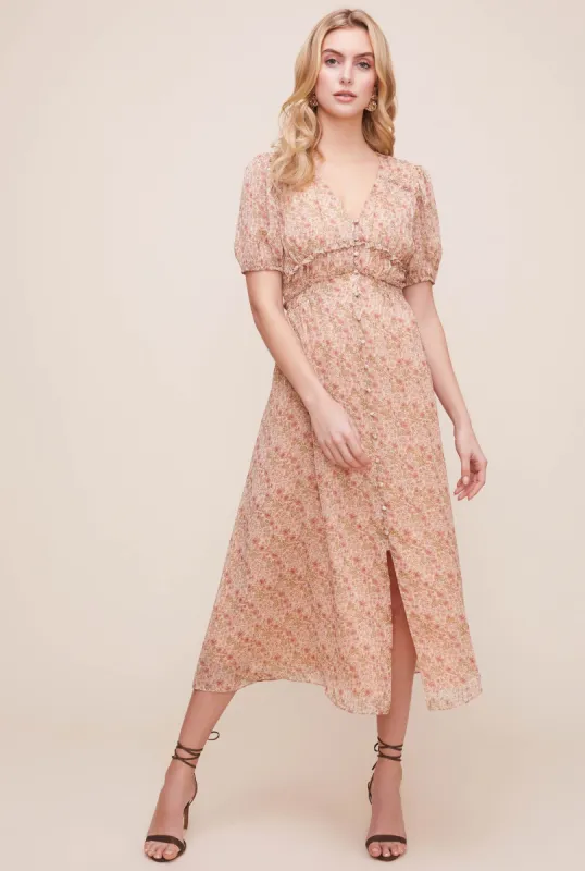 Love Story Floral Midi Dress sold by Astr