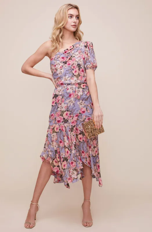Adriana One Sleeve Floral Dress sold by Astr