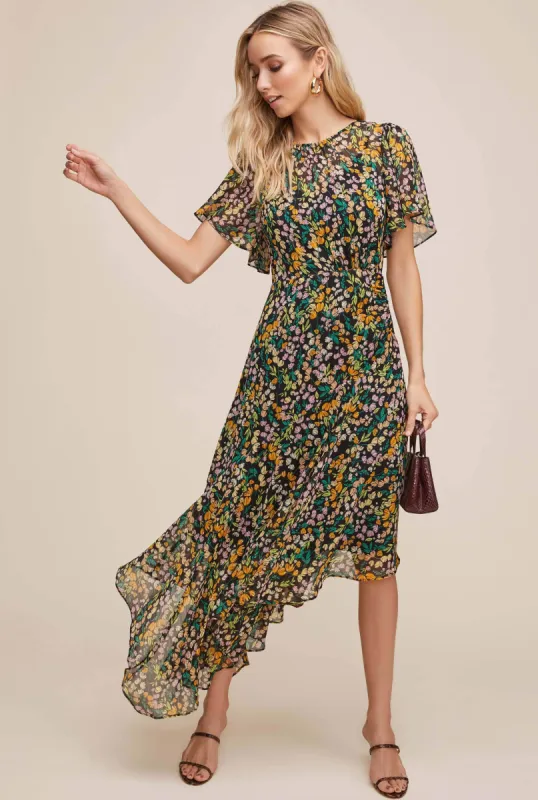 Flutter Sleeve Floral Maxi sold by Astr