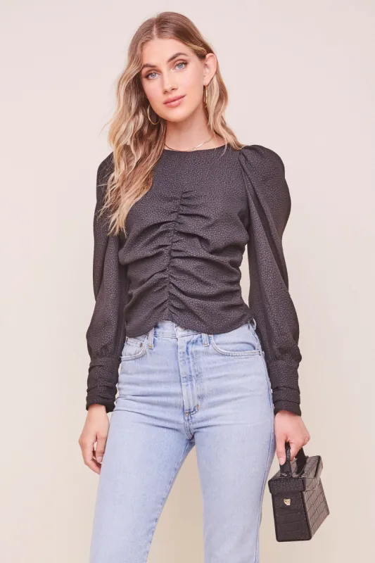 Magdalene Ruched Front Long Sleeve Top sold by Astr