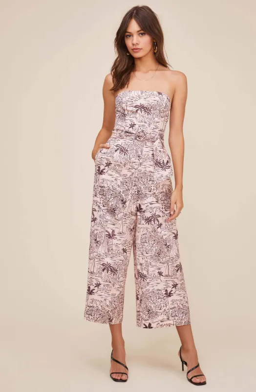 Kona Tropical Strapless Jumpsuit sold by Astr