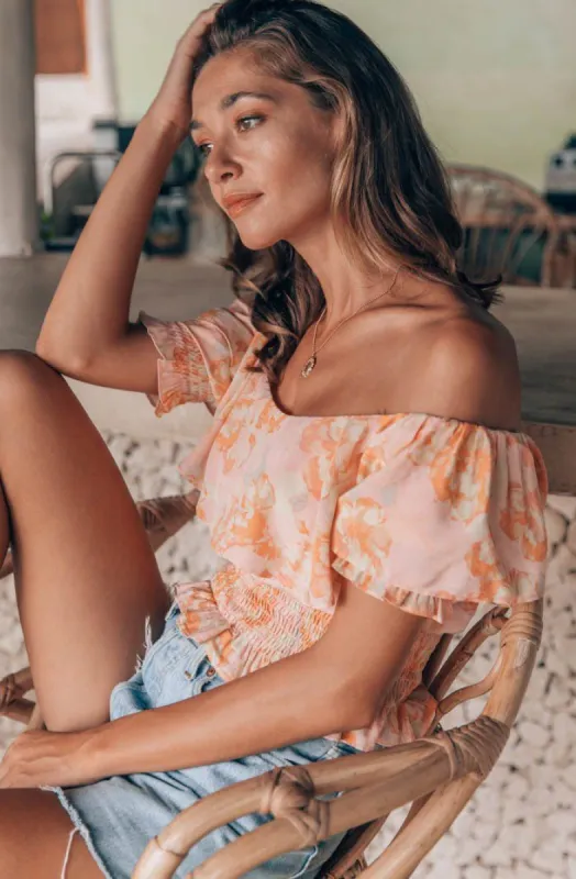 Rosalia Floral Top sold by Astr