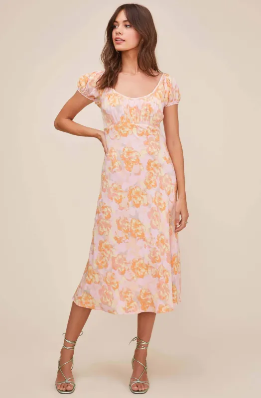Caprice Floral Midi Dress made by Astr