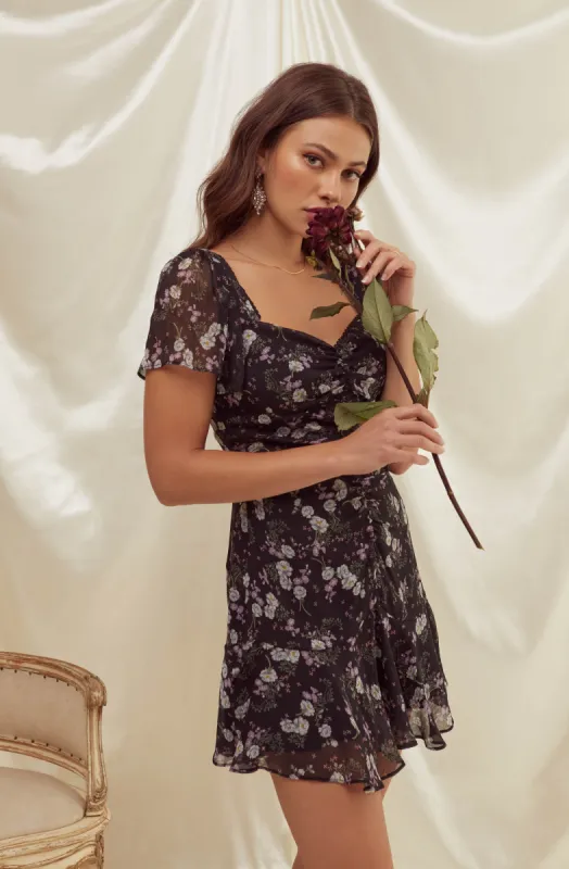 So Smitten Floral Mini Dress sold by Astr