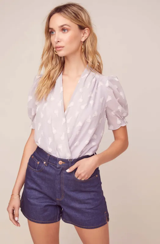 Afton Puff Sleeve Bodysuit sold by Astr