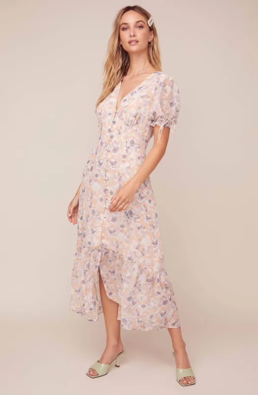 Chandler Floral Midi Dress sold by Astr