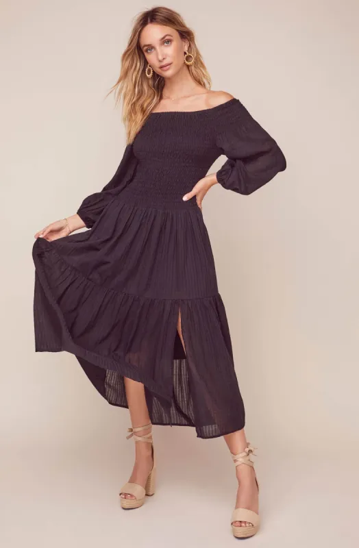 Utopia Off Shoulder Midi Dress sold by Astr