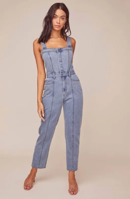 In Depth Denim Jumpsuit sold by Astr