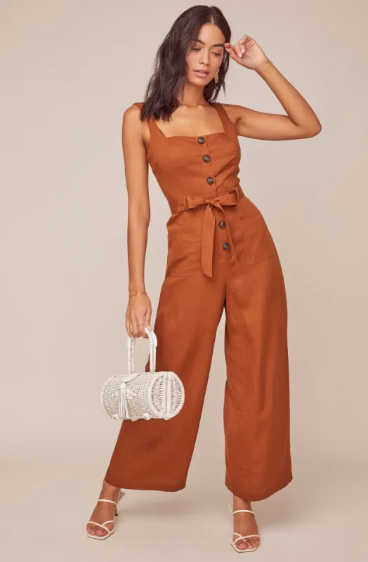 Mirage Wide Leg Jumpsuit made by Astr