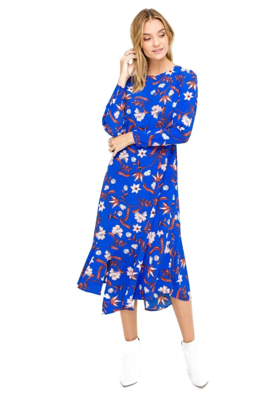 Ls Asymmetrical Hem Midi Dress sold by Astr