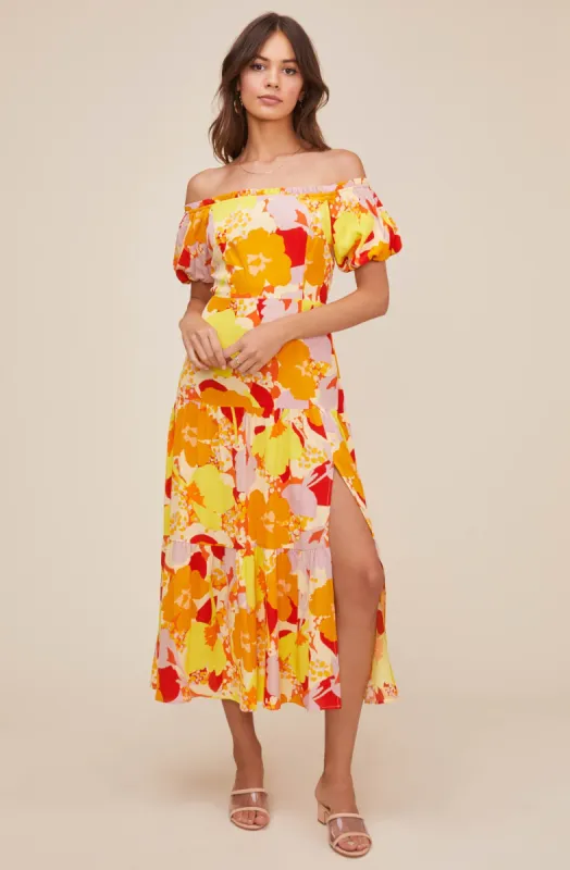 Etta Floral Midi Dress sold by Astr