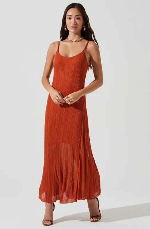 Telma Ribbed Knit Maxi Dress made by Astr