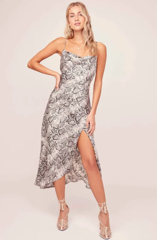 Gaia Animal Midi Dress made by Astr