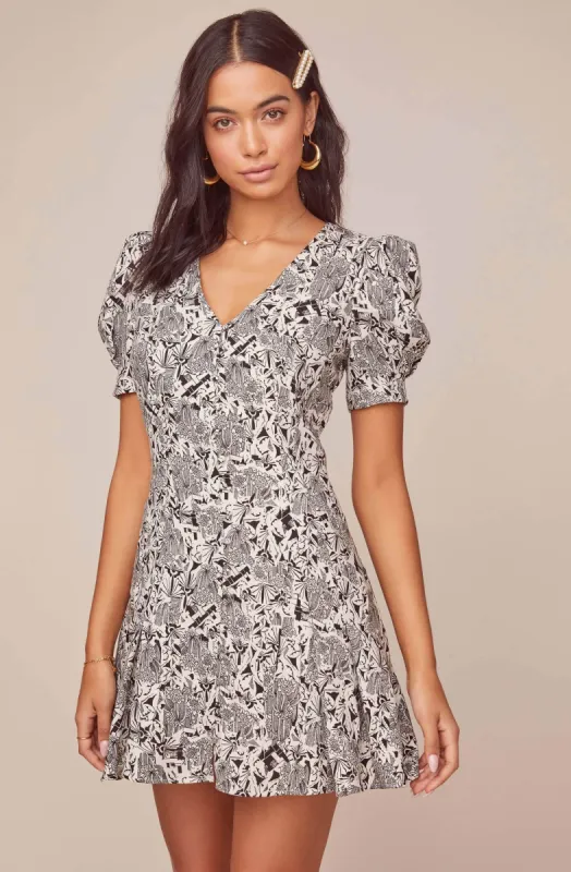 Merci Puff Sleeve Dress made by Astr