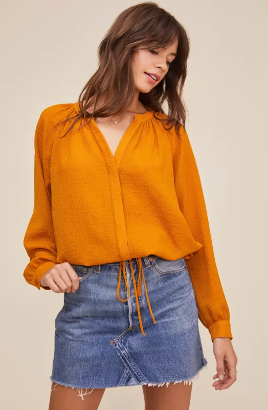 Bermuda Peasant Top sold by Astr