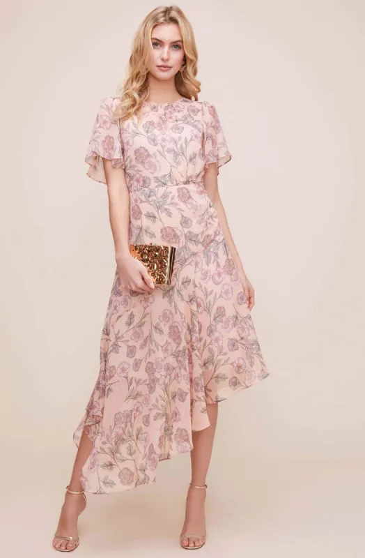 Flutter Sleeve Floral Maxi sold by Astr