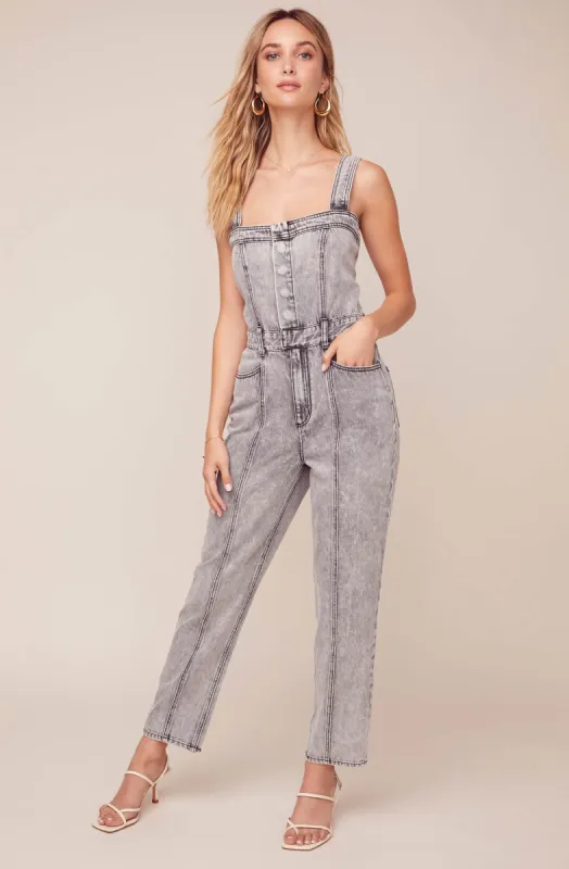 In Depth Denim Jumpsuit sold by Astr