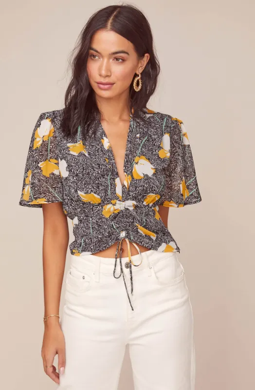 Rosie Floral Crop Top sold by Astr