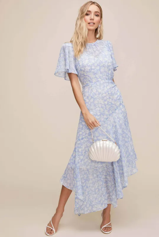 Flutter Sleeve Floral Maxi sold by Astr