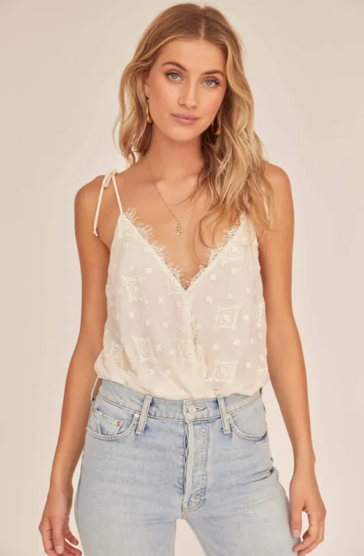 Jeni Wrap Bodysuit sold by Astr