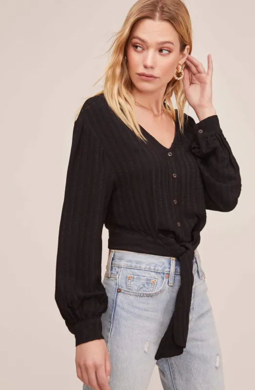 Tie Front Top sold by Astr
