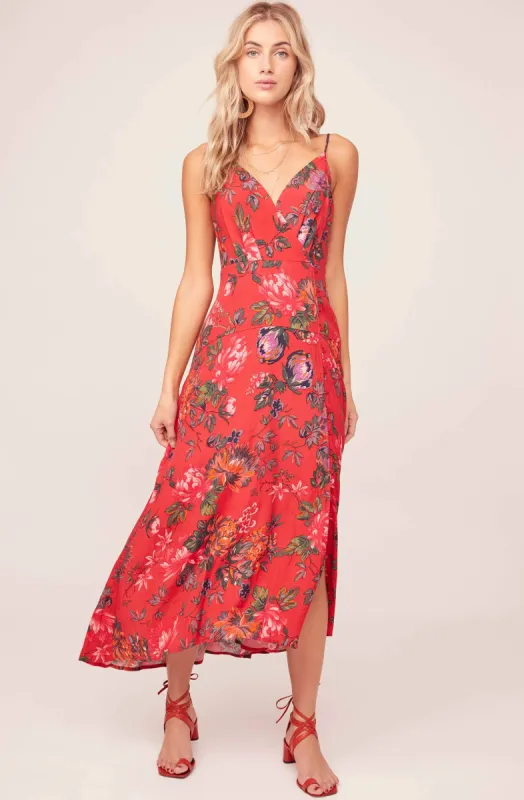Catya Floral Midi Dress sold by Astr