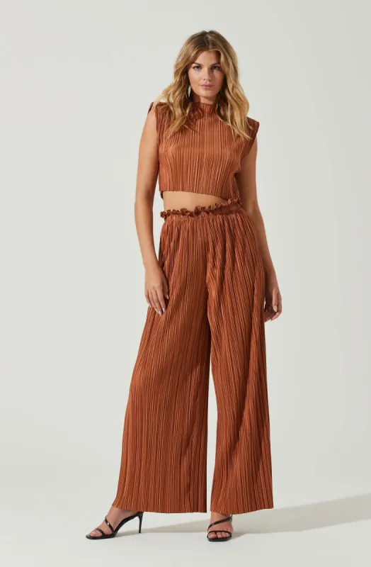 Cruise Pleated Wide Leg Pants made by Astr