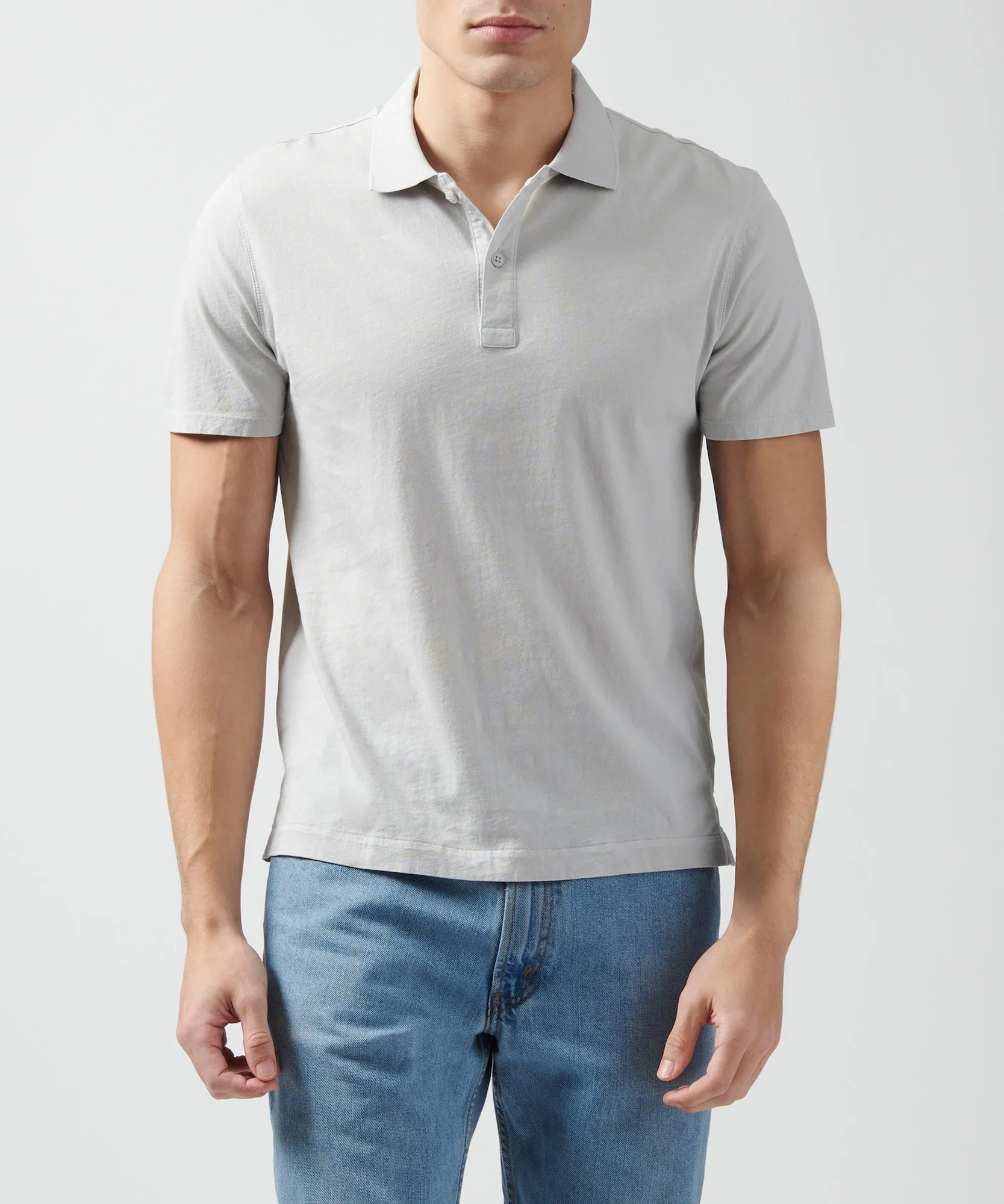 Classic Jersey Polo - Grey sold by ATM Anthony Thomas Melillo