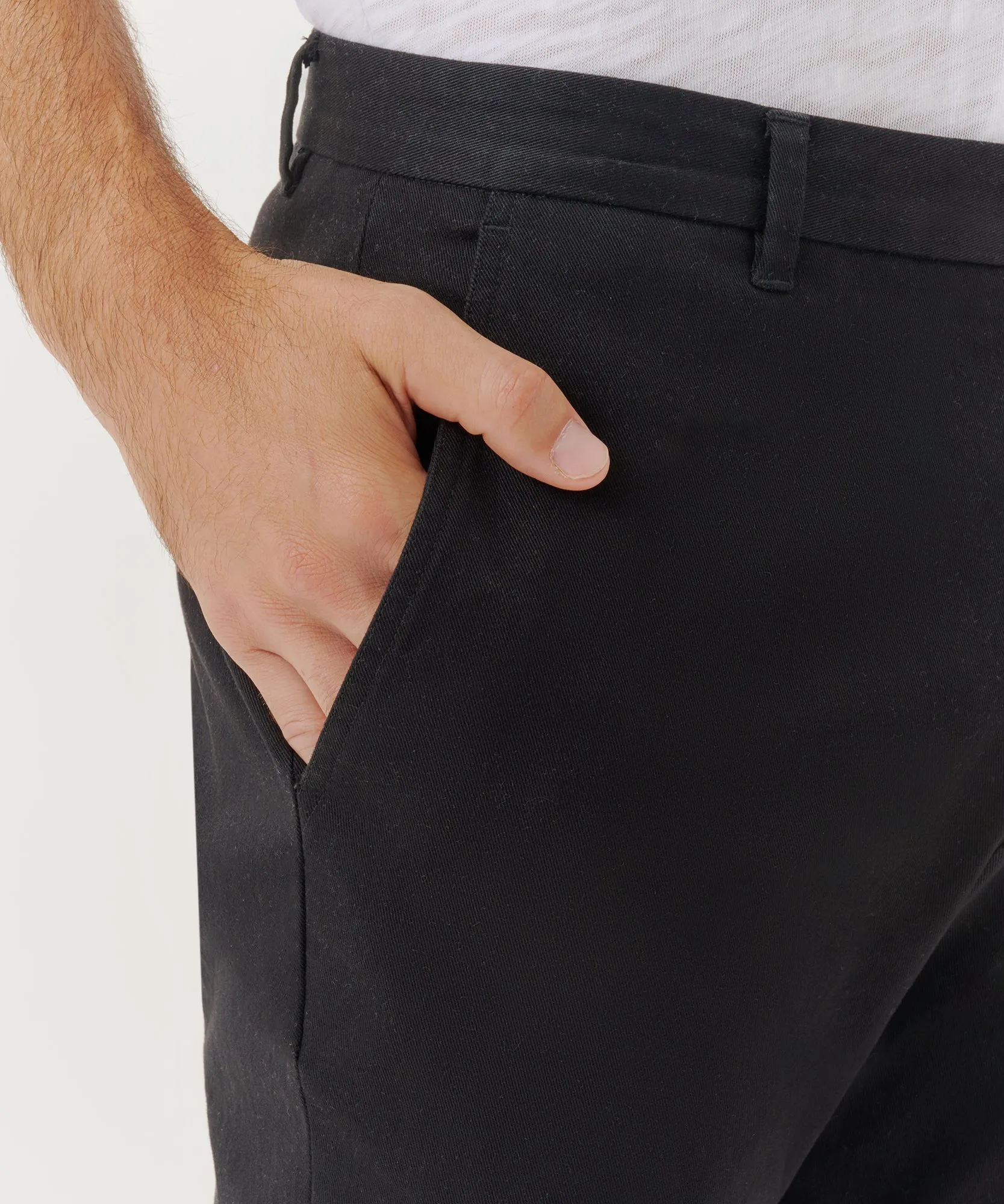 Cotton Twill Slim Pants - Black sold by ATM Anthony Thomas Melillo product image thumbnail 4