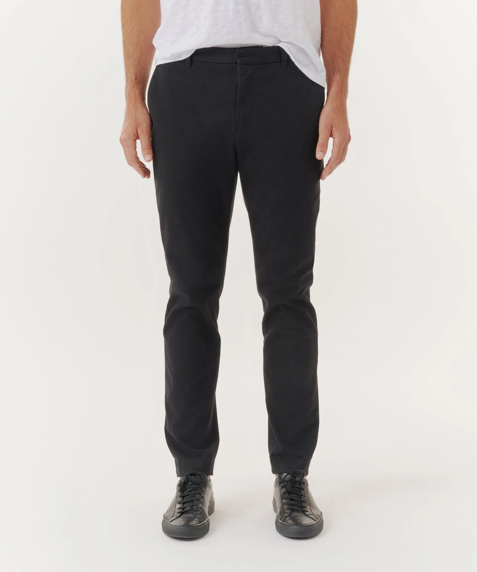 Cotton Twill Slim Pants - Black sold by ATM Anthony Thomas Melillo product image thumbnail 2