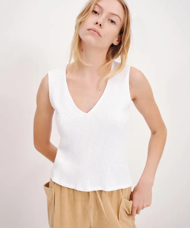 4X2 Rib Muscle Tee - White sold by ATM Anthony Thomas Melillo