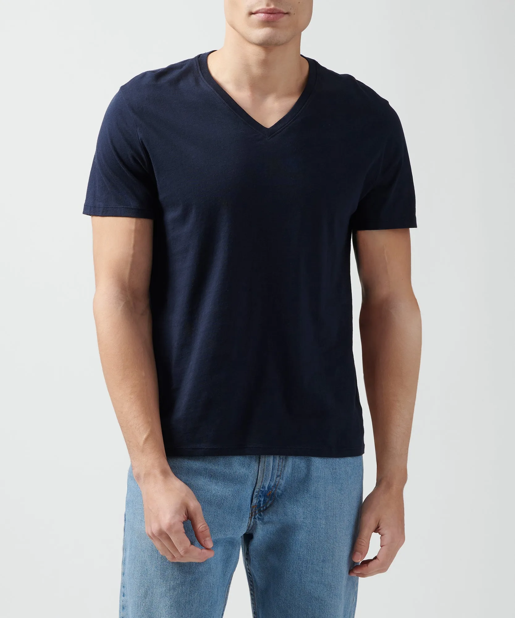 Classic Jersey V-Neck Tee - Midnight sold by ATM Anthony Thomas Melillo