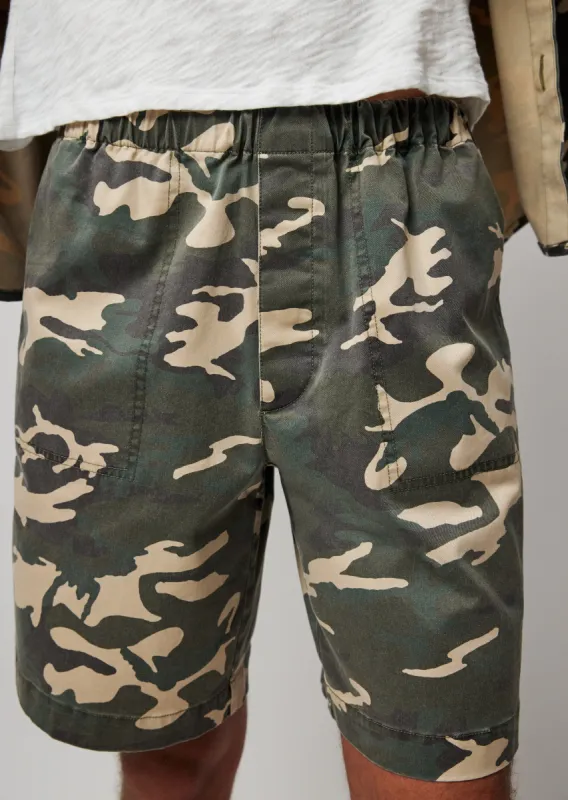 Cotton Twill with Camo Print Shorts - Classic Camo sold by ATM Anthony Thomas Melillo
