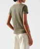Slub Jersey Schoolboy V-Neck Tee - Army sold by ATM Anthony Thomas Melillo