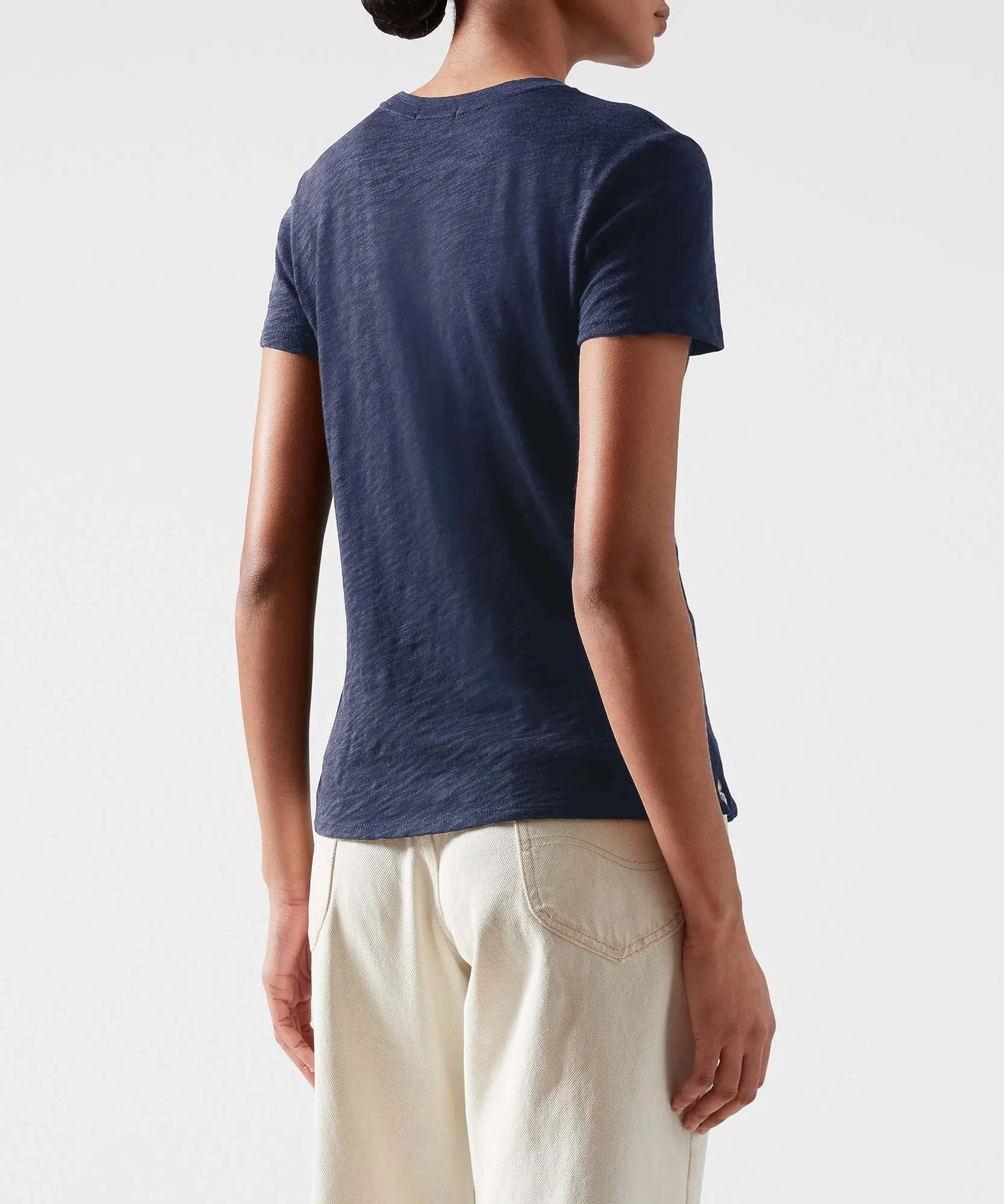 Slub Jersey Schoolboy Crew Neck Tee - Midnight sold by ATM Anthony Thomas Melillo product image thumbnail 2