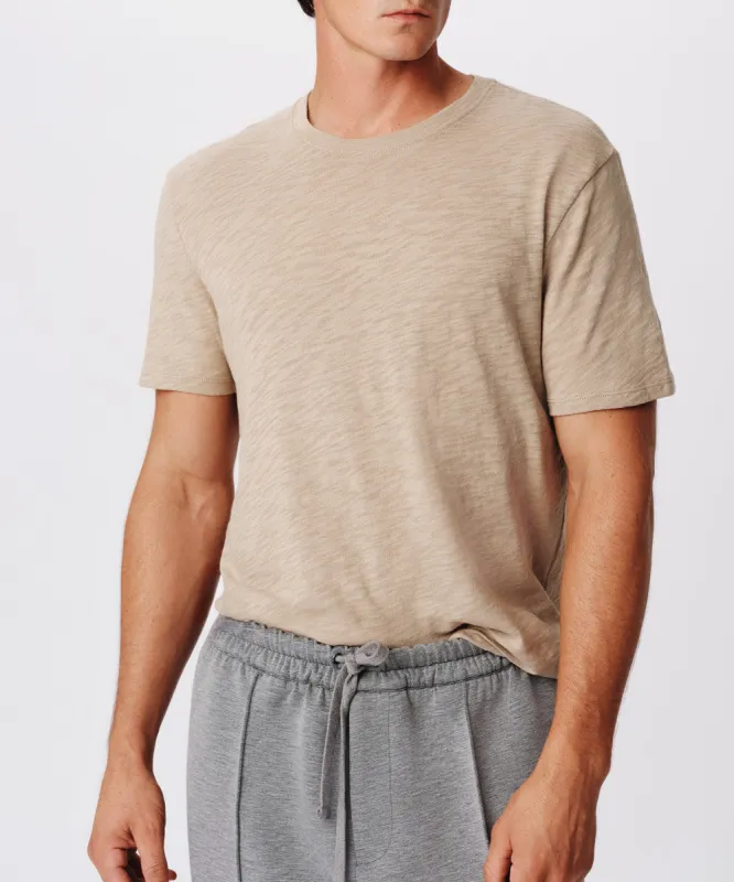 Slub Jersey Short Sleeve Crew Neck Tee - Rye sold by ATM Anthony Thomas Melillo