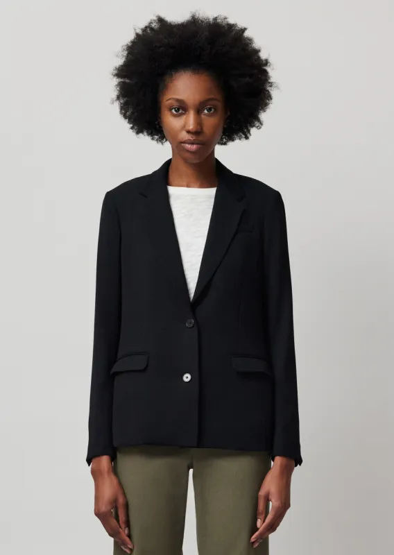 Crepe Twill Soft Blazer - Black sold by ATM Anthony Thomas Melillo
