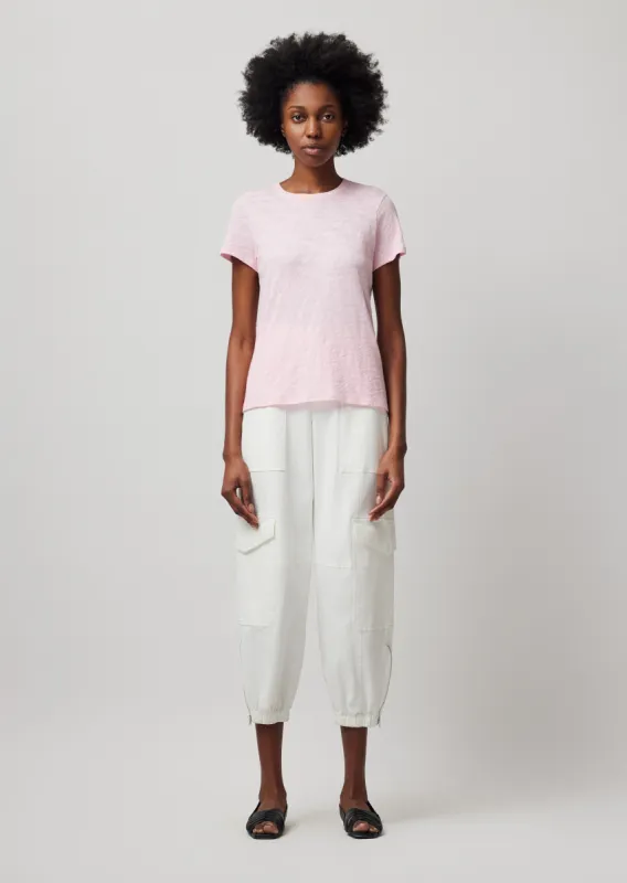 Washed Cotton Twill Cargo Pant - Chalk sold by ATM Anthony Thomas Melillo